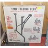 Image 1 : SET OF 2 HEAVY DUTY METAL FOLDING LEGS- NEW IN BOX