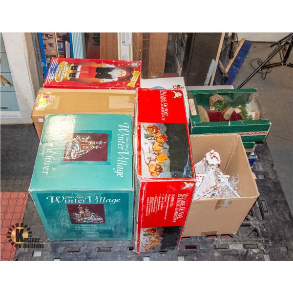 ESTATE PALLET LOT- CHRISTMAS COLLECTIBLES