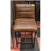 Image 1 : BROWN LEATHER BAR STOOL