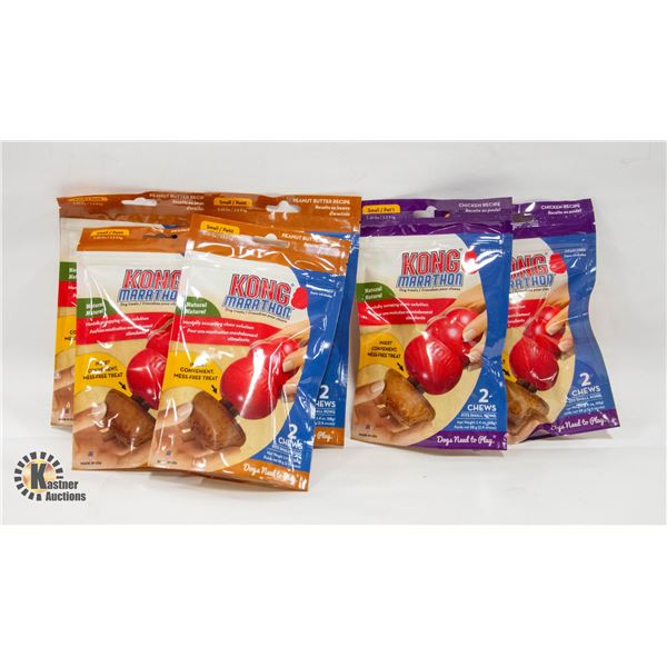 6 PACKS OF KONG DOG TREATS BB JULY 31/2023