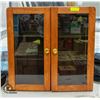 Image 1 : WOODEN/GLASS UPPER WALL CABINET H-27" W-14.5"