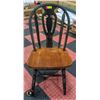 Image 2 : 4 BLACK WOODEN KITCHEN CHAIRS
