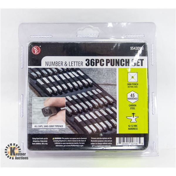 NEW SE 36 PC PUNCH SET NUMBER