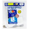 Image 1 : WHITE CREW SOCKS 12-16 SIZE 6-PACKS FRUIT OF