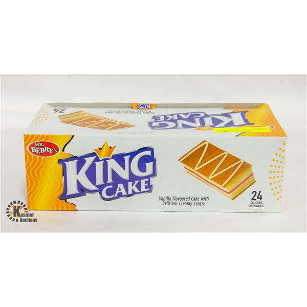 BOX OF MR BERRY KING CAKES 24 PACKS PER BOX