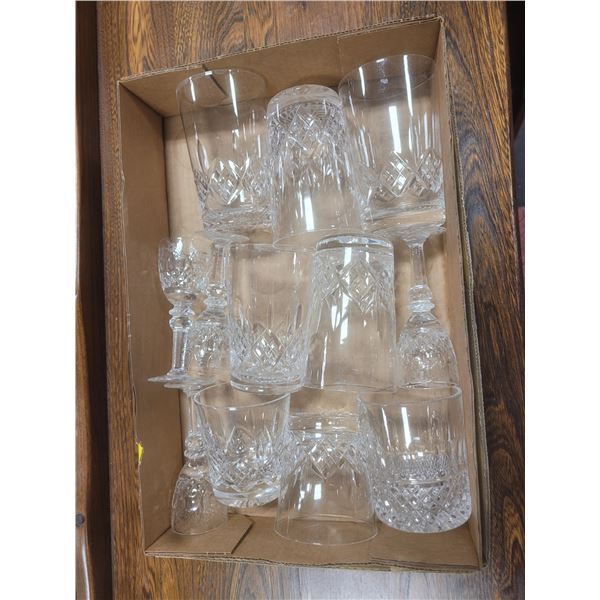 ESTATE LOT OF 12 CUT CRYSTAL GLASSES