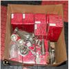 Image 1 : LARGE BOX OF PEWTER DECOR