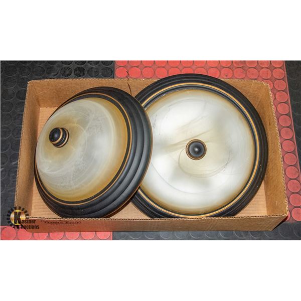 2 CEILING LIGHTS 13" & 15"