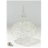 Image 1 : CRYSTAL FOOTED/ LIDDED CANDY DISH