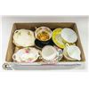 Image 1 : FLAT OF VARIOUS COLLECTIBLE TEA CUPS/ SAUCERS/ ETC