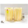 SET OF 2 9.5" T LARGE FLAMLESS CANDLES