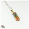 NEW GENUINE CHAKRA GEMSTONES + WIRE INLAY PENDANT