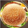 Image 2 : 180CM HAMBURGER PRINT FUNNY FOOD BLANKET