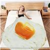 Image 2 : 180CM FRIED EGG PRINT FUNNY FOOD BLANKET