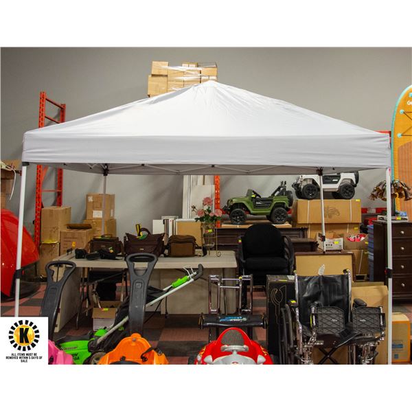 NEW UNPACKED GOUTIME 10'X10' WHITE POP UP CANOPY