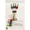 PIER 1 STAINLESS STEEL SET OF 8 HOLIDAY