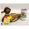 Image 1 : HAND CARVED WOODEN DUCK CANADIAN MADE