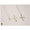 Image 1 : (3) NEW CROSS PENDANT NECKLACES ALL TOGETHER