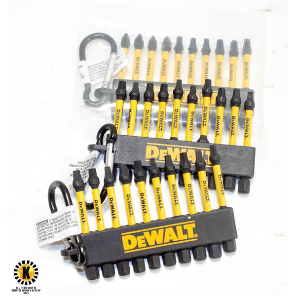 3 PACKS OF DEWALT SCREWDRIVER BITS