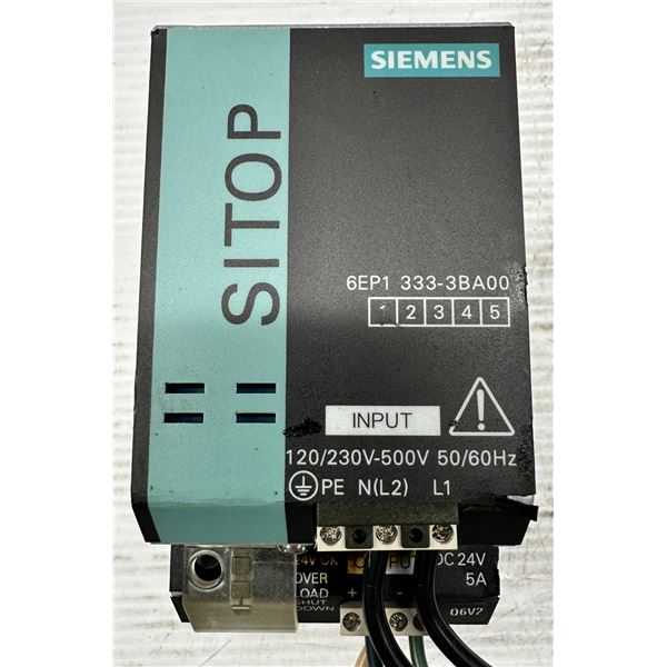 Siemens #6EP1333-3BA00 SITOP modular 5A 1/2 ph Power Supply