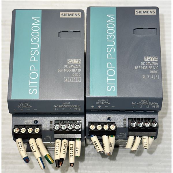 (2) Siemens #6EP1436-3BA10 SITOP PSU300M Power Supply