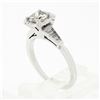 Image 9 : Antique Art Deco 14k Gold 0.97 ctw Old European Baguette Diamond Engagement Ring