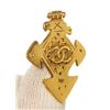 Image 5 : Chanel Chanel CC Cross Brooch Gold Metal
