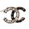 Image 5 : Chanel CC Rhinestone Brooch Brooch Silver Plated Metal, glass rhinestones