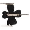 Image 3 : Chanel Clover Brooch Brooch Black Resin and Rhinestones