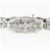 Image 2 : Antique Art Deco 14k White Gold 0.11 ctw Round Diamond Milgrain Filigree Bracele