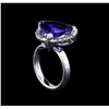 Image 4 : GIA Cert 6.52 ctw Tanzanite and Diamond Ring - 14KT White Gold
