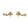 Image 2 : Chanel CC Dangle Pearl Earrings Gold Metal