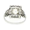 Image 7 : Antique Art Deco Platinum 1.74 ctw Euro Diamond Solitaire & Halo Engagement Ring