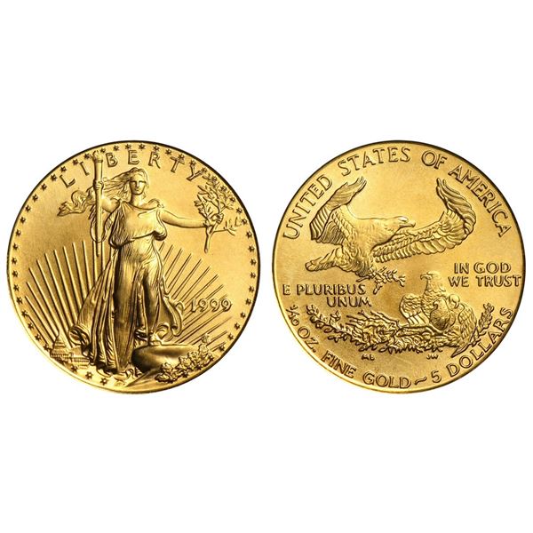 1999 $5 American Gold Eagle Coin