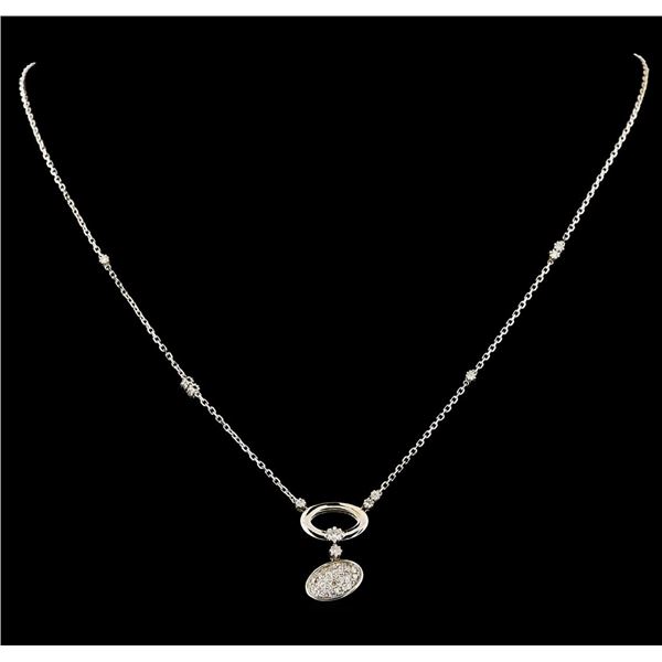 0.68 ctw Diamond Necklace - 14KT White Gold