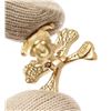 Image 5 : Chanel Coco Crossbone Earrings Gold Plated Metal
