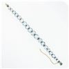 Image 6 : Antique Victorian Handmade 8k Gold GIA 25.0 ctw Old Hand Cut Aquamarine Bracelet