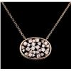 Image 2 : 0.61 ctw Diamond Necklace - 14KT Rose Gold