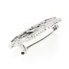 Image 6 : Antique Art Deco 14k White Gold 0.35 ctw Diamond Open Filigree Wide Bar Pin Broo