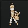 Image 3 : Vintage 14K Yellow Gold Drummer Boy Pearl Twisted Wire Collectible Charm Pendant