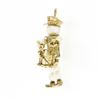 Image 4 : Vintage 14K Yellow Gold Drummer Boy Pearl Twisted Wire Collectible Charm Pendant