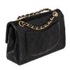Image 3 : Chanel Single Flap Envelope Stitch Cheveron Black GHW Lambskin