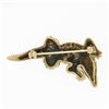 Image 3 : Vintage Solid 18k Green Gold 1988 Kieselstein Cord Detailed Alligator Brooch Pin