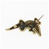 Image 5 : Vintage Solid 18k Green Gold 1988 Kieselstein Cord Detailed Alligator Brooch Pin