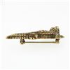Image 7 : Vintage Solid 18k Green Gold 1988 Kieselstein Cord Detailed Alligator Brooch Pin