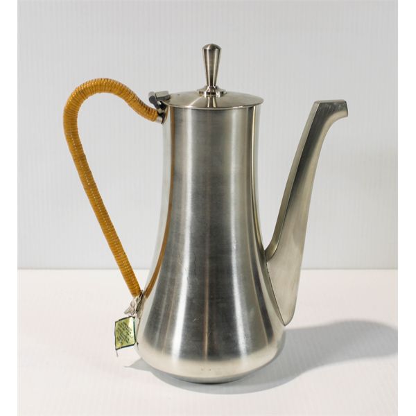 POLISHED PEWTER TEAPOT