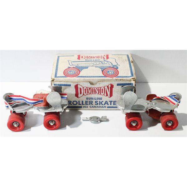 VINT. DOMINION SUNLINE ROLLER SKATES W/ BOX