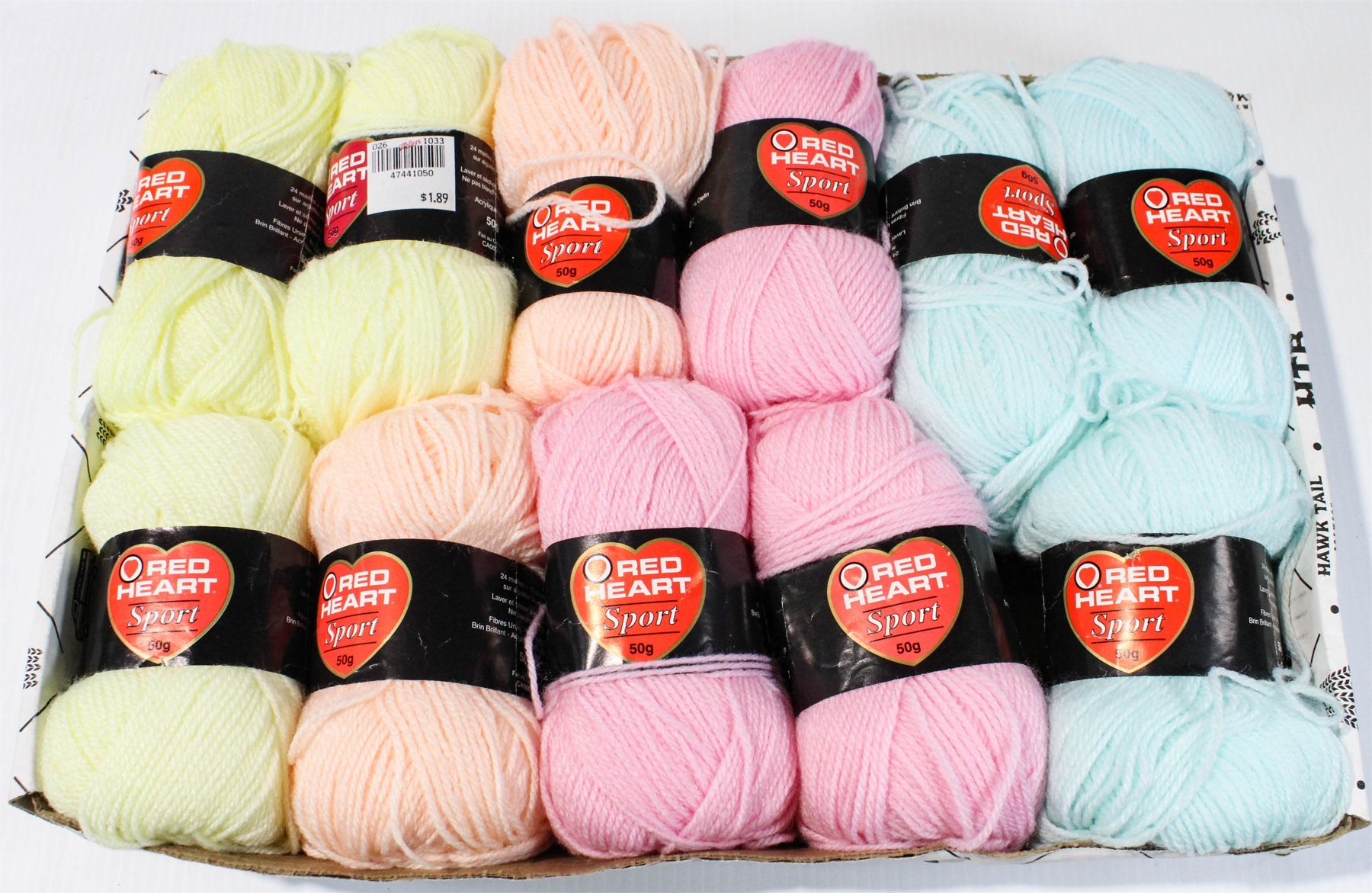 ASSORT. RED HEART SPORT HOBBY YARN