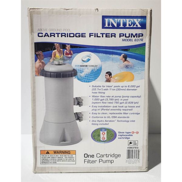 INTEX CARTRIDGE FILTER PUMP 4 ABOVE GROUND POOL