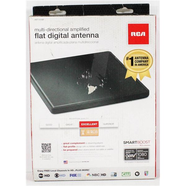 RCA MULTI DIRECTIONAL AMPLIFIED FLAT DIGITAL ANTENNA